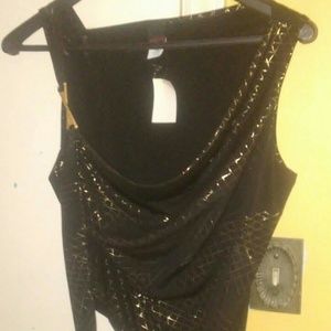 Stylish black&gold womens top